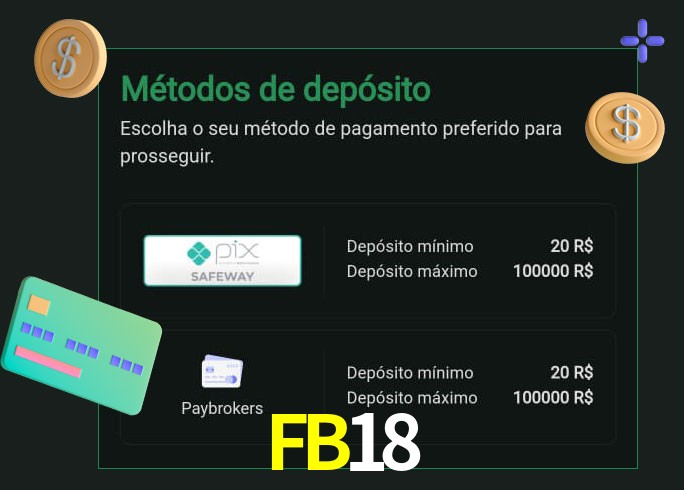 O cassino FB18bet oferece uma grande variedade de métodos de pagamento