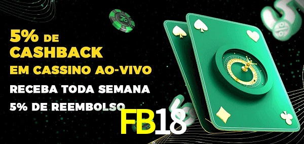 Promoções do cassino ao Vivo FB18